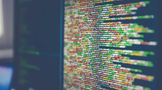 computer screen with computer code